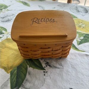 Longaberger Recipe Box